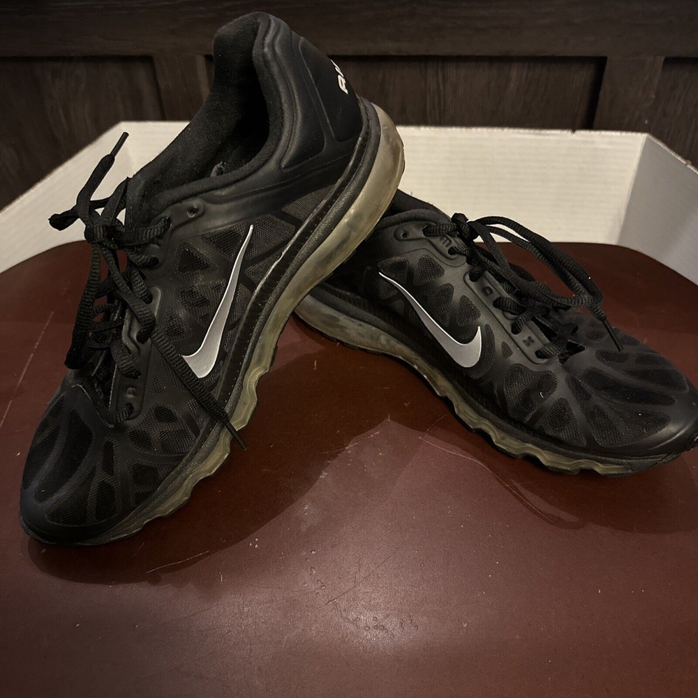 Nike Air Max+ 2011 Black Metallic Silver Women’s size 9